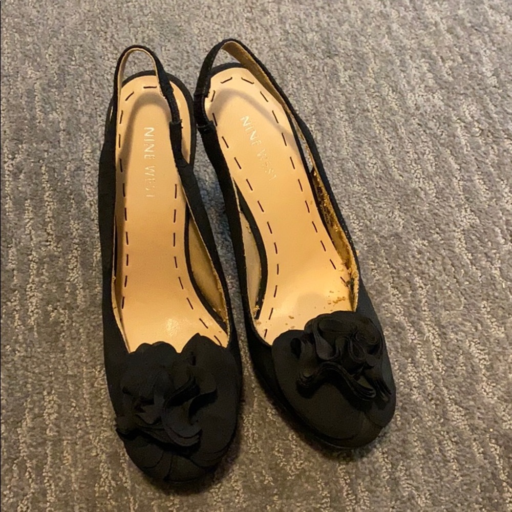 New Nine West QutiePie slingback Platform Heels